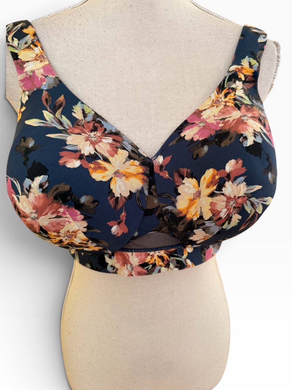 Lane Bryant Underwire Mood Indigo Autumn Floral Bra 36DDD
